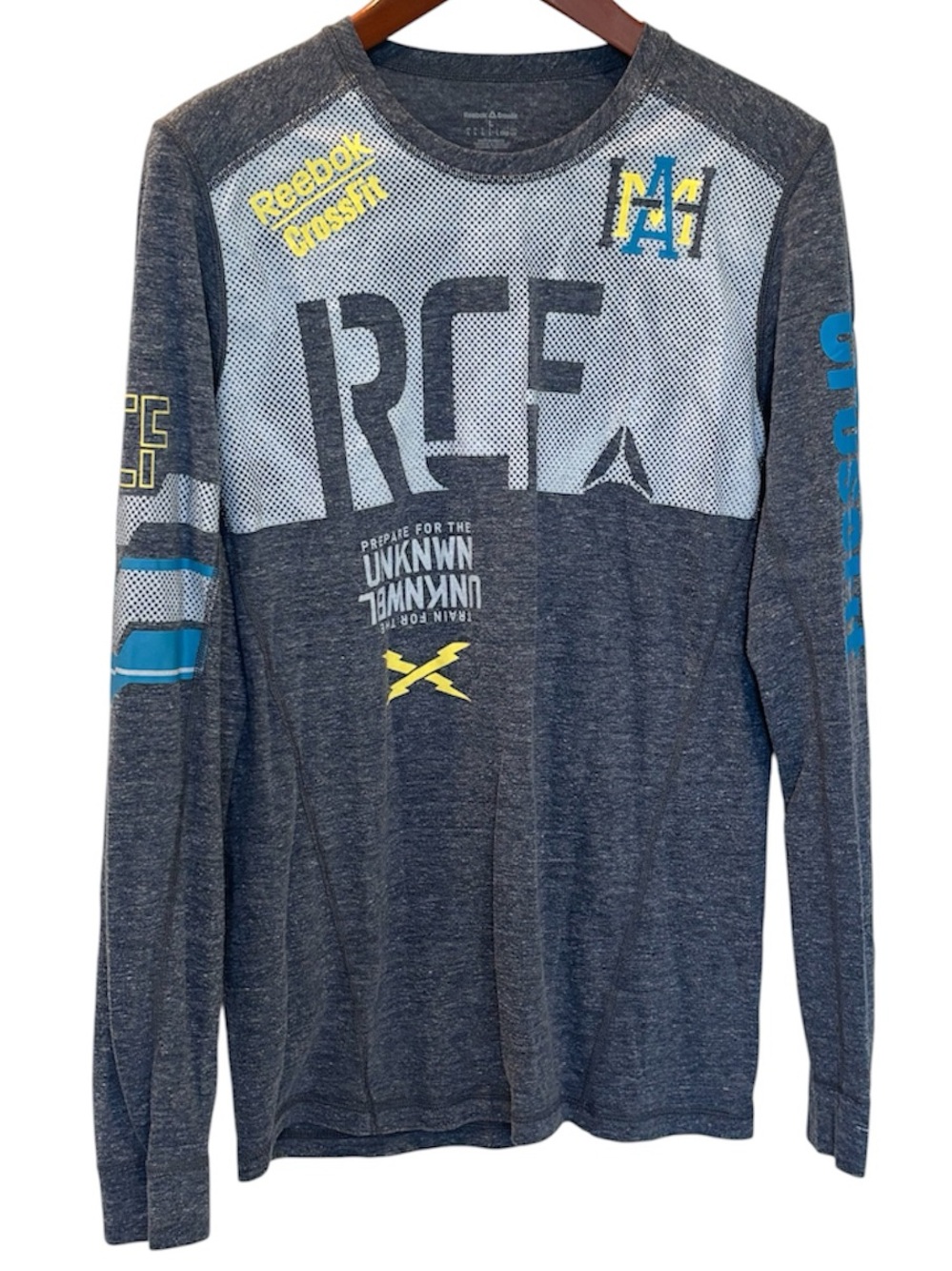 Reebok CrossFit Men's Long Sleeve Graphic Performance Shirt - Gray